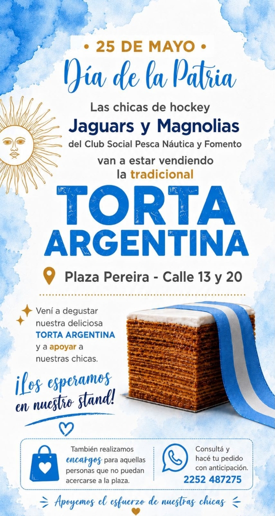 Patín y Hockey del Club Pesca estarán presentes en la Plaza Pereira este 25 de Mayo