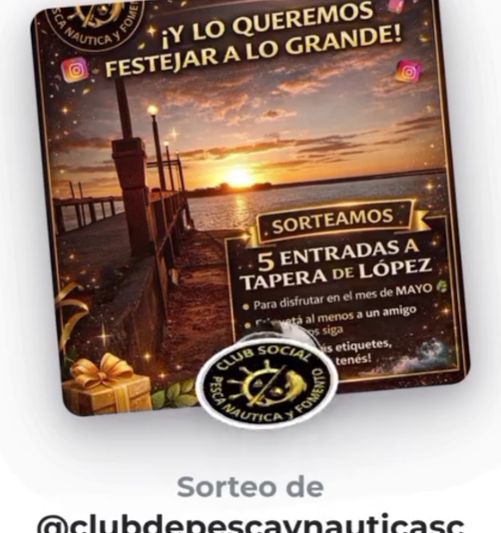 El Club de Pesca realizó el sorteo por los 3.000 seguidores en Instagram