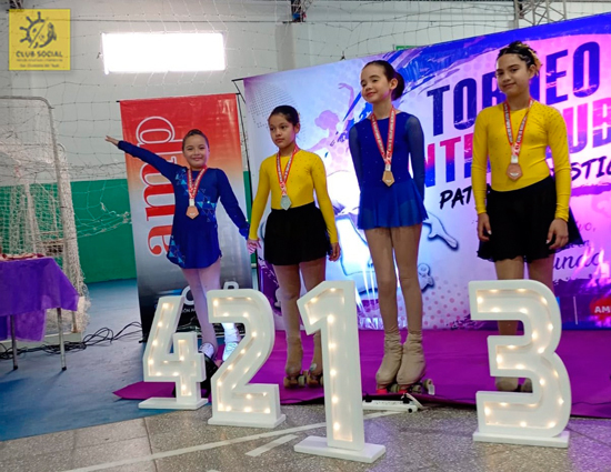 Las patinadoras del Club de Pesca participaron del primer Torneo Interclubes de la temporada