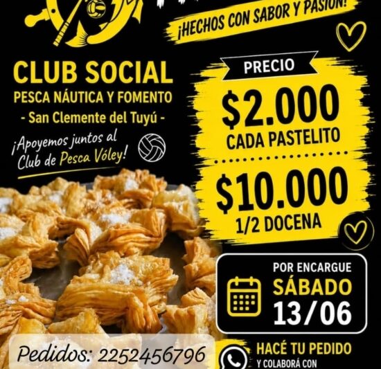 Vóley del Club de Pesca organiza una venta de pastelitos para recaudar fondos