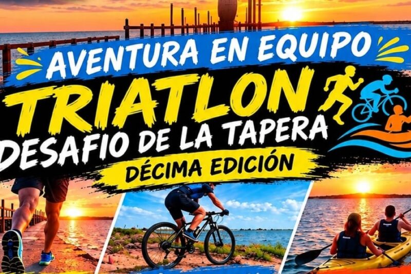 Ya están abiertas las inscripciones para participar del 10° Triatlón Desafío de La Tapera