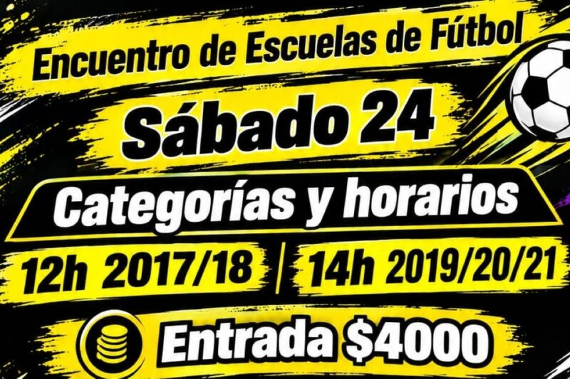 Este sábado habrá un nuevo encuentro de escuelas de futbol