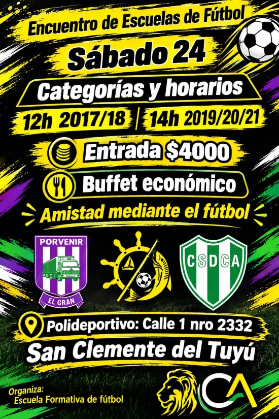Este sábado habrá un nuevo encuentro de escuelas de futbol